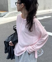 2WAYシアーヘンリーネックTEE
