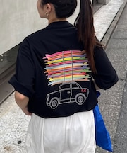 【Franklin Climbing】 サーフボード&CARバックプリントTee