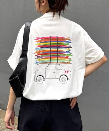 【Franklin Climbing】 サーフボード&CARバックプリントTee