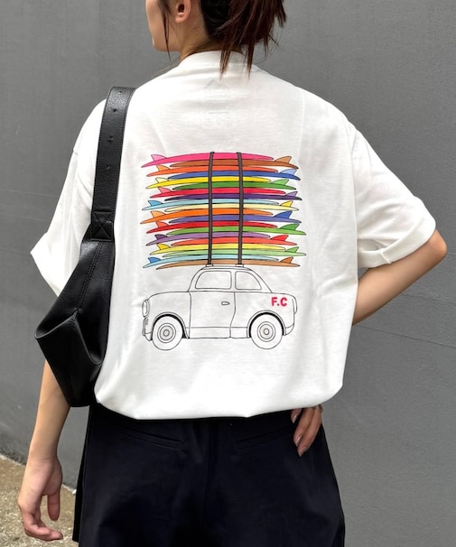 【Franklin Climbing】 サーフボード&CARバックプリントTee