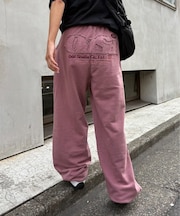 【OddStudio】ピグメントバックダメージロゴスウェットパンツ