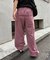 【OddStudio】ピグメントバックダメージロゴスウェットパンツ