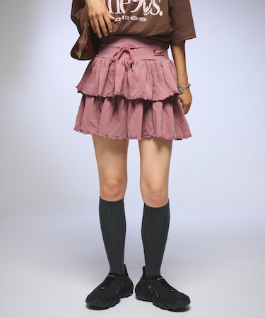 【OddStudio】ピグメントフリルミニスカート