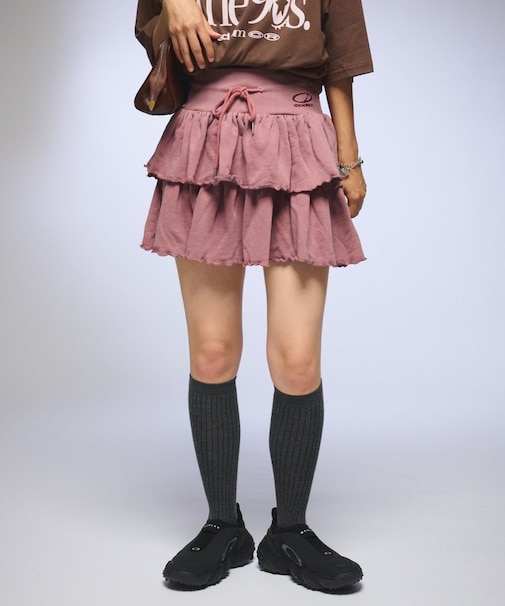 【OddStudio】ピグメントフリルミニスカート