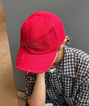 【UNISEX】ダメージロゴキャップ