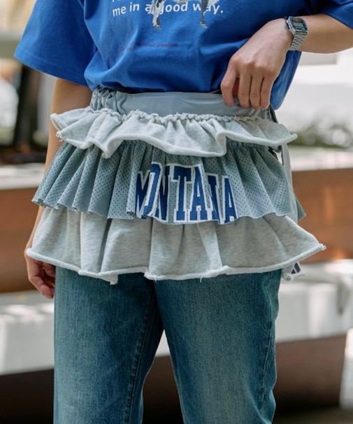 etsintaスウェットフリル巻きミニスカート