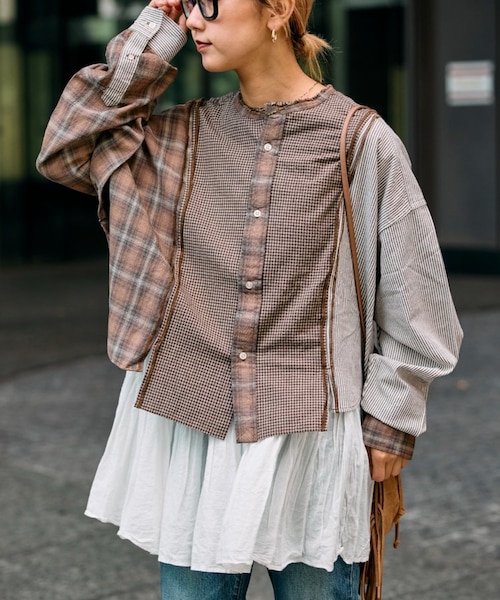 etsintaリメイクオーバーシャツ｜チャオパニックティピーの通販｜&mall