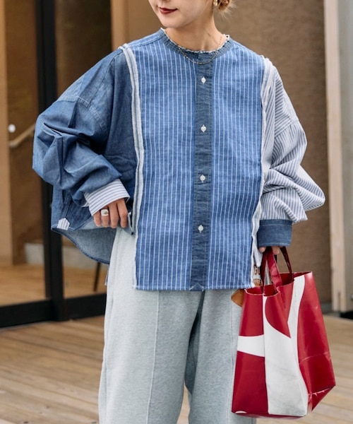 etsintaリメイクオーバーシャツ｜チャオパニックティピーの通販｜&mall