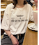 フロッキーロゴプリント半袖オーバーTee