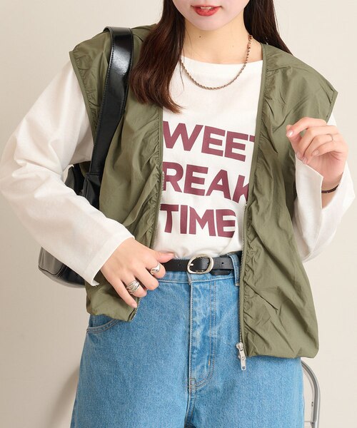 etsinta/エシンタ】リメイクミリタリーカウチンフリンジベスト｜チャオ