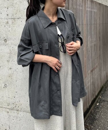 さらっとテンセルオーバーシャツ