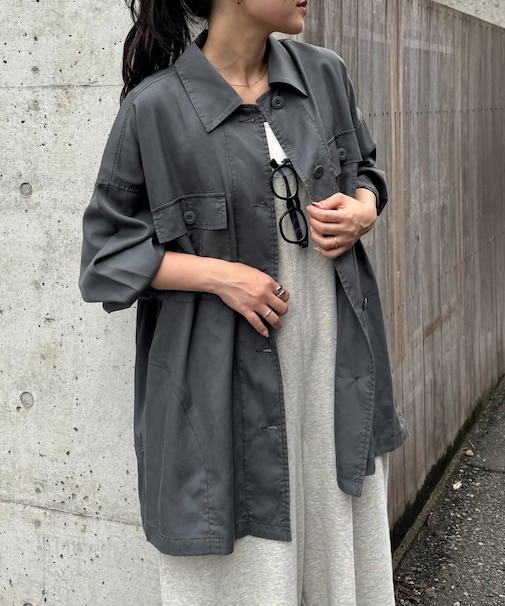さらっとテンセルオーバーシャツ