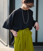 【ユニセックス】ポンチハイカウントサイドスリットビッグシルエットTee