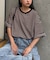 【ユニセックス】ポンチハイカウントサイドスリットビッグシルエットTee