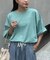 【ユニセックス】ポンチハイカウントサイドスリットビッグシルエットTee
