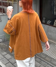【SOUNDS GOOOOD】配色ステッチサイドスリットTee半袖