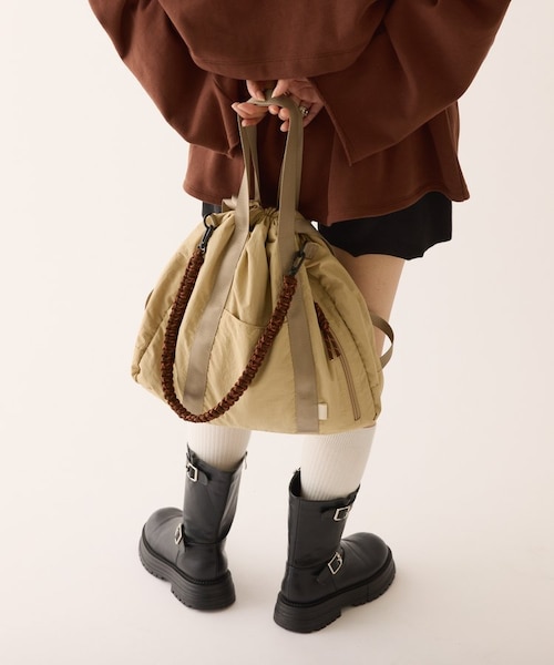 CIAOPANICTYPY 撥水ナイロンマルチウェイBAG ベージュ KAIRI企画】2サイズ展開あり/撥水ナイロンマルチウェイBAG｜チャオ