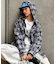 【アソート加工/ジャケット見え◎】【UNISEX】フード付きチェックシャツ