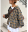 【アソート加工/ジャケット見え◎】【UNISEX】フード付きチェックシャツ