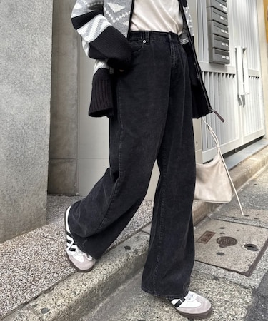 【全骨格カバーできる美脚パンツ】ウエストベルトアソートワイドパンツ