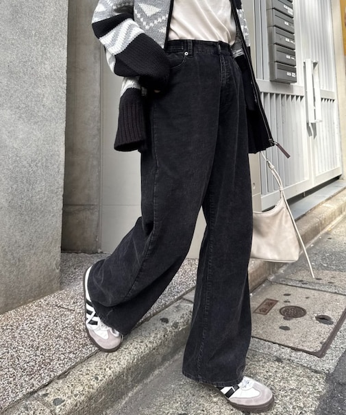 【全骨格カバーできる美脚パンツ】ウエストベルトアソートワイドパンツ