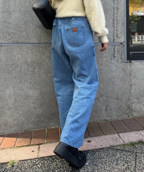CIAOPANIC TYPY ウエストベルトパンツ　インディゴブルー 全骨格が美脚？！】ウエストベルトパンツ｜チャオパニックティピーの