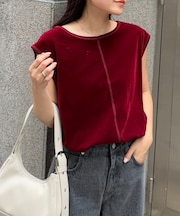 シアーフロッキーカラーフレンチトップス