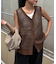 2WAYメランジメッシュニットベスト