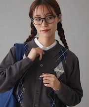 【GEVACO】アーガイルニットカーディガン