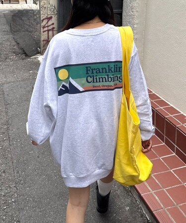 【Franklin Climbing】裏毛バックロゴプリントスウェット