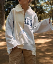 etsintaリメイクハーフZIPスウェット