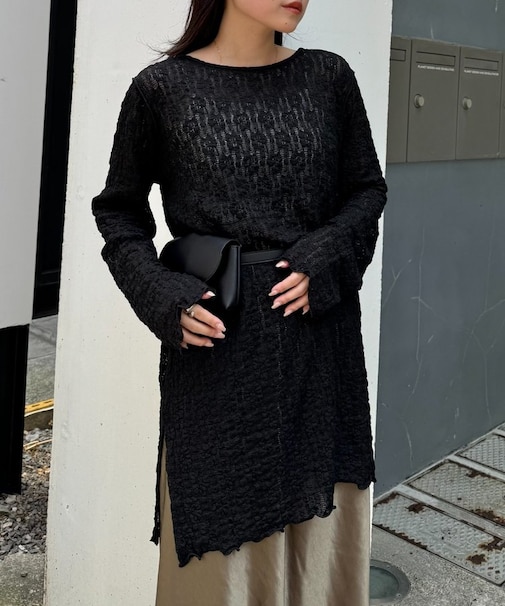 シアーレースチュニックワンピース