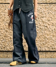 etsintaリメイクZIPフレアスウェットパンツ