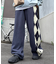 【UNISEX】アーガイルニットスウェットパンツ