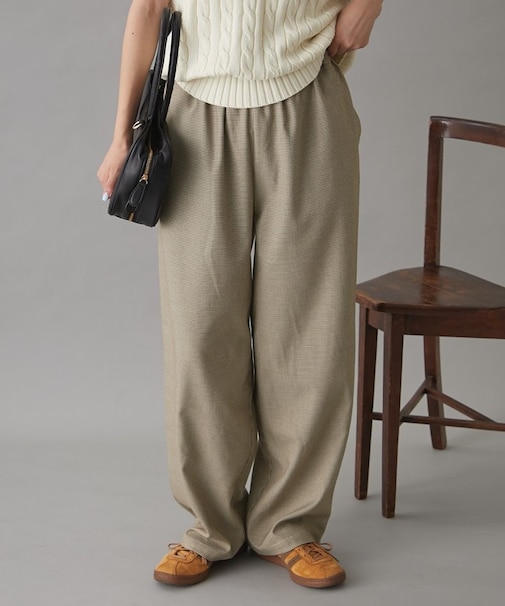 【3サイズ展開】【GEVACO】チェックイージーパンツ