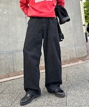 ウォッシュドベイカーワイドデニムパンツ/セットアップアイテムあり
