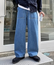 ウォッシュドベイカーワイドデニムパンツ/セットアップアイテムあり