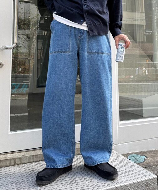 ウォッシュドベイカーワイドデニムパンツ/セットアップアイテムあり