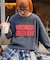 【UNISEX】NEWアシッドウォッシュ加工/裏毛ロゴスウェット