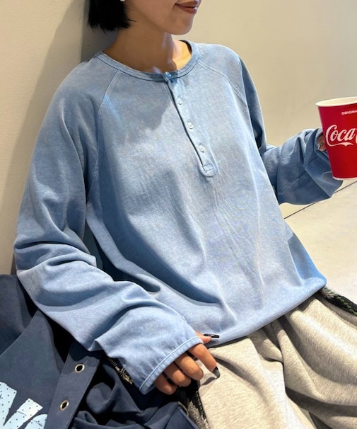 【UNISEX】ピグメントヘンリーロンTEE