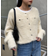ミニポケットメランジフェザーカーデ
