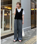 ≪3サイズ展開≫テックリネンワイドパンツ
