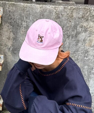 【SOUNDSGOOOOD】犬刺繍ツイルキャップ