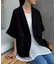 ≪シワになりにくい≫テックリネン半袖シャツジャケット