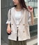≪シワになりにくい≫テックリネン半袖シャツジャケット