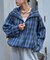 【UNISEX】チェックフルジップシャツジャケット