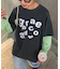 【UNISEX】レイヤードボーダーロゴロンTEE