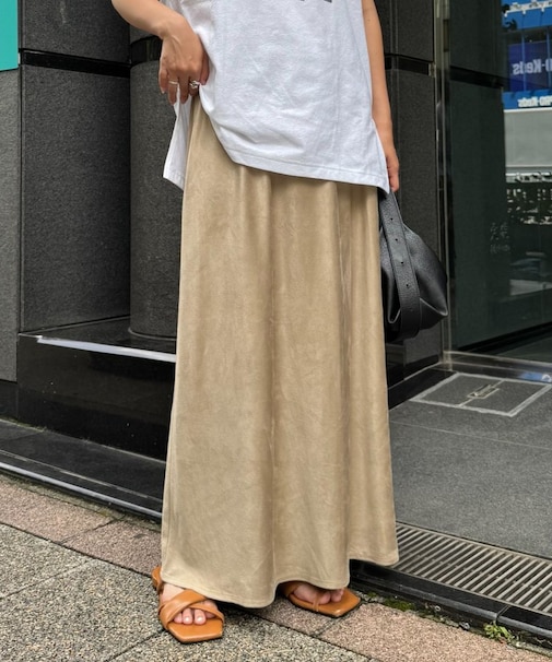 スウェードスカート