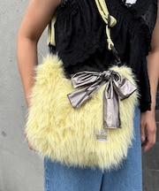 H.Sリボンチャーム付マルチWAYファーBAG