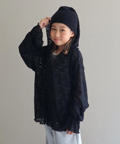 【KIDS】ストレッチレースフーディー
